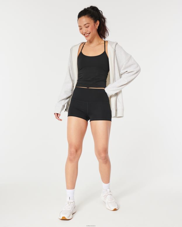 Bottoms Hollister Women Gilly Hicks Active Recharge High Rise Shorties 2\\ 48820668 Black